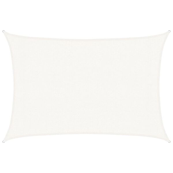 vidaXL Solseil 160 g/m² hvit 3x5 m HDPE