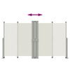 vidaXL Uttrekkbar sidemarkise kremhvit 140x1200 cm