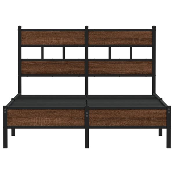 vidaXL Sengeramme uten madrass brun eik 120x200 cm konstruert tre