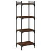 vidaXL Bokhylle 4 etasjer brun eik 40x30x120 cm konstruert tre