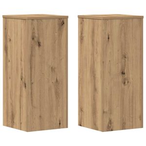vidaXL Plantestativer 2 stk artisan eik 30x30x70 cm konstruert tre