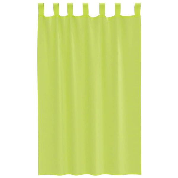 vidaXL Voilegardiner med fanetopp 2 stk eplegr&oslash;nn