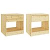vidaXL Nattbord 2 stk 40x31x40 cm heltre gran