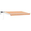 vidaXL Manuell utvidbar markise med LED-lamper Flerfarget 3 x 2,5 m