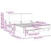 vidaXL Sengestamme med skuff Sonoma eik 180 x 200 cm Konstruert tre