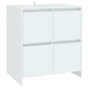 vidaXL Skjenk hvit 70x41x75 cm konstruert tre