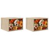 vidaXL Vegghengt nattbord GENNEP 2 stk. Sonoma eik 36 x 33 x 25 cm