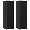 vidaXL Veggskap 2 stk svart 30x30x100 cm heltre furu