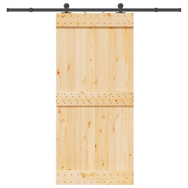 vidaXL Skyved&oslash;r med monteringstilbeh&oslash;r 95x210 cm heltre furu