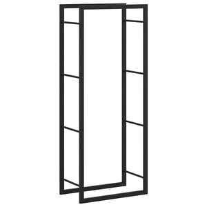 vidaXL Vedstativ matt svart 50x28x132 cm st&aring;l