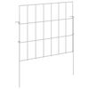 vidaXL Hagefence med spyd 24 stk. 35 x 30 cm Galvanisert st&aring;l S&oslash;lv