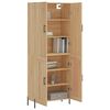 vidaXL Highboard sonoma eik 69,5x34x180 cm konstruert tre