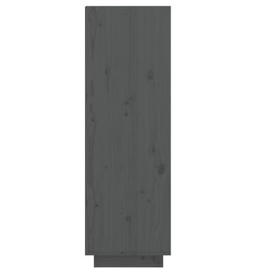 vidaXL Skohylle grå 30x34x105 cm heltre furu