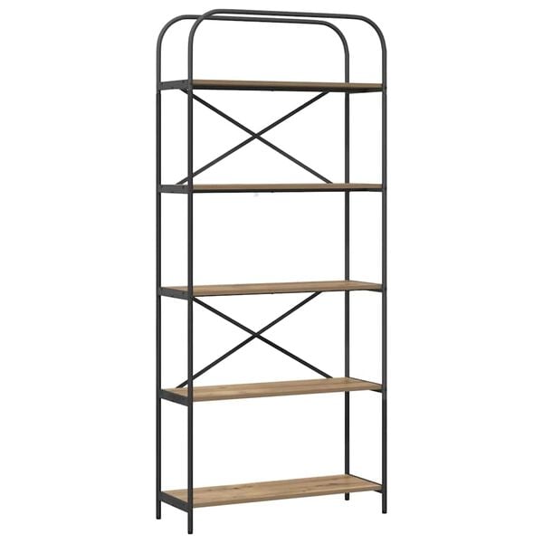 vidaXL Bokhylle Artisan Eik 80 x 30 x 183 cm Konstruert tre