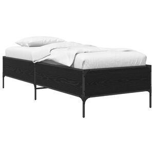 vidaXL Sengestamme Svart eik 80 x 200 cm Konstruert tre