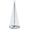 vidaXL LED-spiraljuletre med fot EKENAS 180 cm 220 LED-lys Kaldhvit