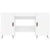 vidaXL Skrivebord hvit 140x50x75 cm konstruert tre