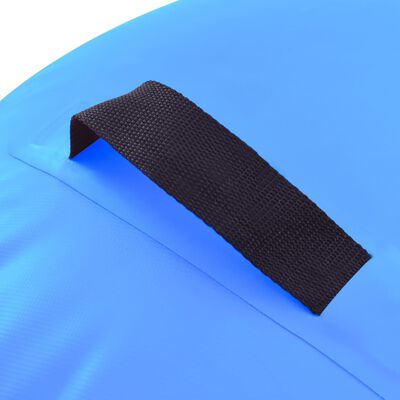 vidaXL Oppblåsbar gymnastikkrull med pumpe 100x60 cm PVC blå