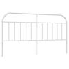 vidaXL Utskiftbar sengegavl i metall hvit 180 cm