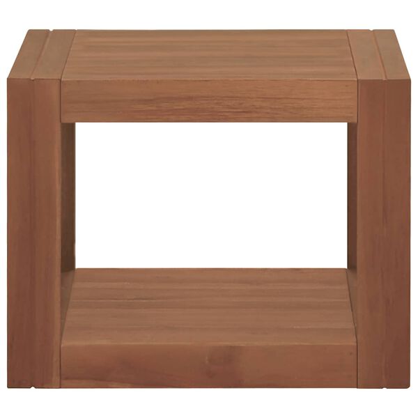 vidaXL Veggmontert baderomsskap 45x45x35 cm heltre teak