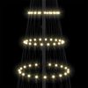 vidaXL LED juletre med 295 LED med stativ Varmhvit 250 cm Metall