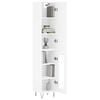 vidaXL Highboard hvit 34,5x34x180 cm konstruert tre