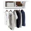 vidaXL Garderobe høyglans hvit 100x32,5x35 cm konstruert tre