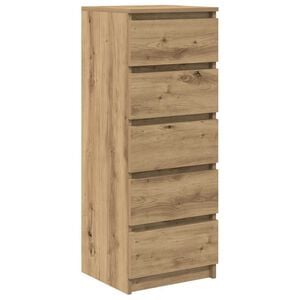 vidaXL Skjenk med skuffer artisan eik 37,5x35x99 cm konstruert tre