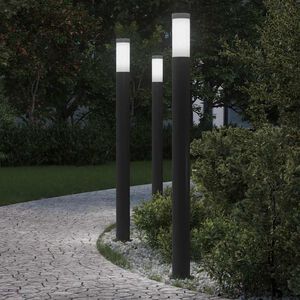 vidaXL Pullertlamper 3 stk 110 cm rustfritt st&aring;l IP44