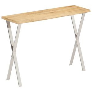 vidaXL Konsollbord med naturlig kant 105x33x76 cm heltre mango