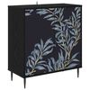 vidaXL Serviesskap DOKKUM Svart eik 69 x 33 x 76 cm Konstruert tre