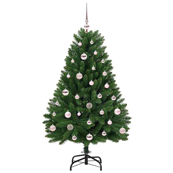 vidaXL Kunstig juletre med 150 LED gr&oslash;nn 120 cm PVC og metall
