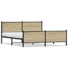 vidaXL Sengeramme i metall uten madrass sonoma eik 183x213 cm