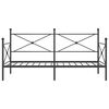 vidaXL Dagseng uten madrass svart 100x190 cm st&aring;l