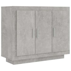 vidaXL Skjenk betonggr&aring; 92x35x75 cm konstruert tre