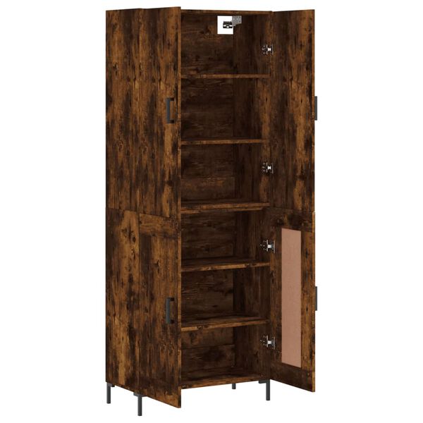 vidaXL Highboard r&oslash;kt eik 69,5x34x180 cm konstruert tre