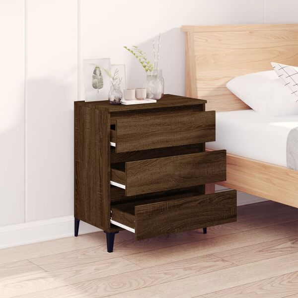 vidaXL Skjenk brun eik 60x35x70 cm konstruert tre