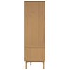 vidaXL Garderobe OLDEN hvit og brun 76,5x53x172 cm heltre furu