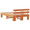 vidaXL Sengestamme med hodegjerde Vokset Brun 120 x 190 cm Massiv furu