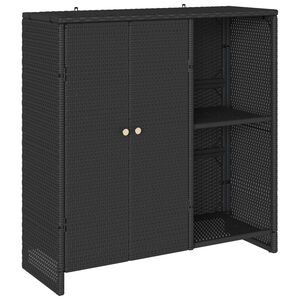 vidaXL Oppbevaringsskap med hylle Svart 100 x 36 x 102 cm Rotting