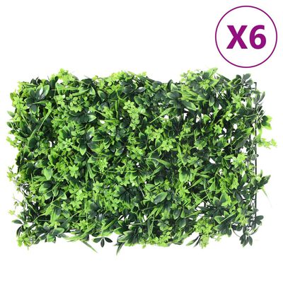  vidaXL Gjerde med kunstige blader 6 stk grønn 40x60 cm