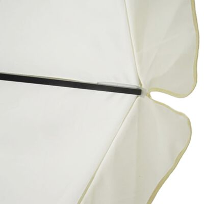 vidaXL Parasol hvit aluminium 500 cm
