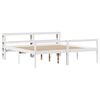 vidaXL Seniorseng med hodegavl hvit 200x200 cm heltre furu