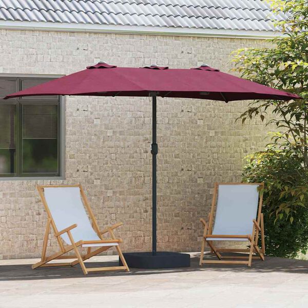vidaXL Hageparasol Vinrød 385 x 209 x 244 cm stoff