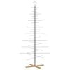 vidaXL Juletre til dekorasjon med trebunn metall svart 210 cm