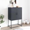 vidaXL Highboard antrasitt 68,5x38,5x107 cm st&aring;l