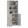 vidaXL Highboard betonggr&aring; 69,5x34x180 cm konstruert tre