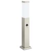 vidaXL Pullertlampe med sensor 50 cm rustfritt st&aring;l IP44