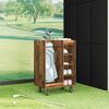 vidaXL Golfskap med hjul Ensfarget Gammelt tre 65 x 45 x 98 cm