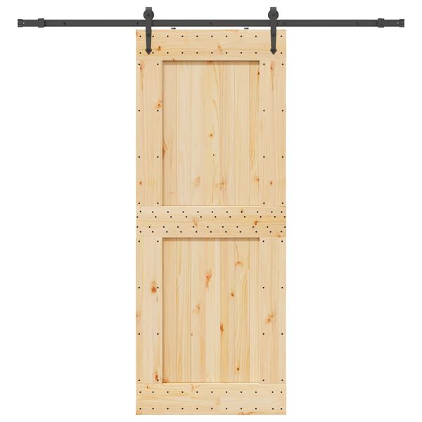 vidaXL Skyvedør med monteringstilbehør 90x210 cm heltre furu